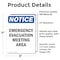 Signmission Emergency Evacuation Meeting Area, 5 in W x Rectangle, Vinyl Decal OS-2PACK-NS-D-57-V-11790 - alternate 2